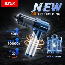 SZUK NEW Car Vacuum Cleaner One-click Dust Removal Handheld Wireless Strong Suction Car Cleaner Cleaning Machine Vacuum Cleaner