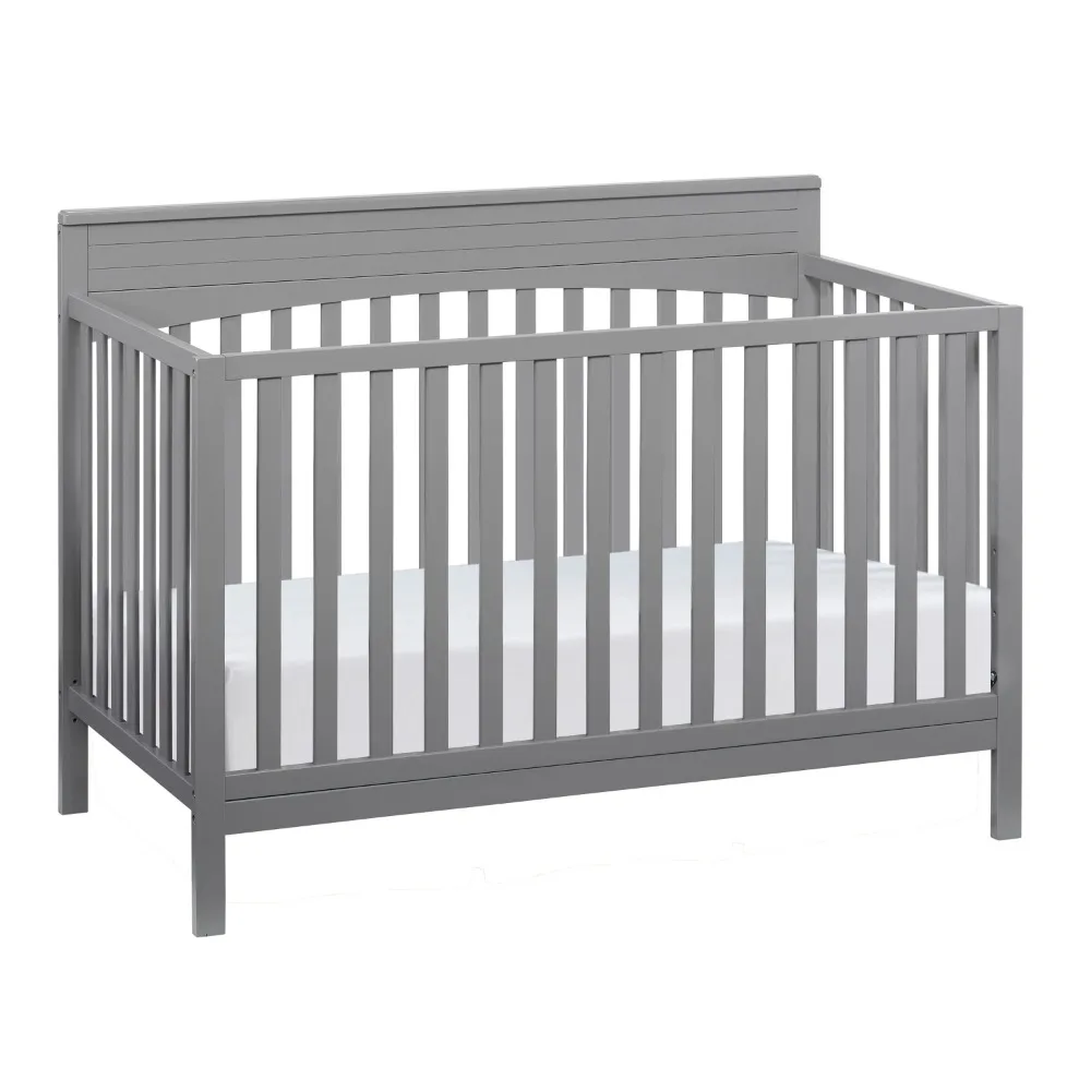 

4-in-1 Convertible Crib, Dove Gray, GREENGUARD Gold Certified, Wooden Crib
