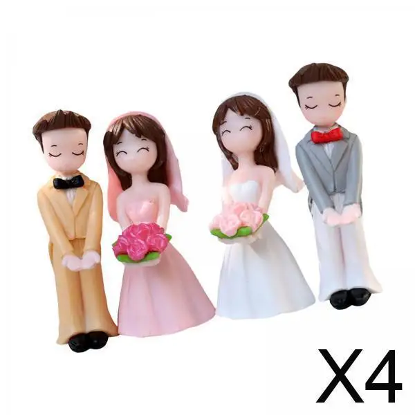 

Топперы для свадебного торта из ПВХ, набор фигурок невесты и жениха, деревенское украшение для торта, украшение для годовщины свадьбы, вечеринки