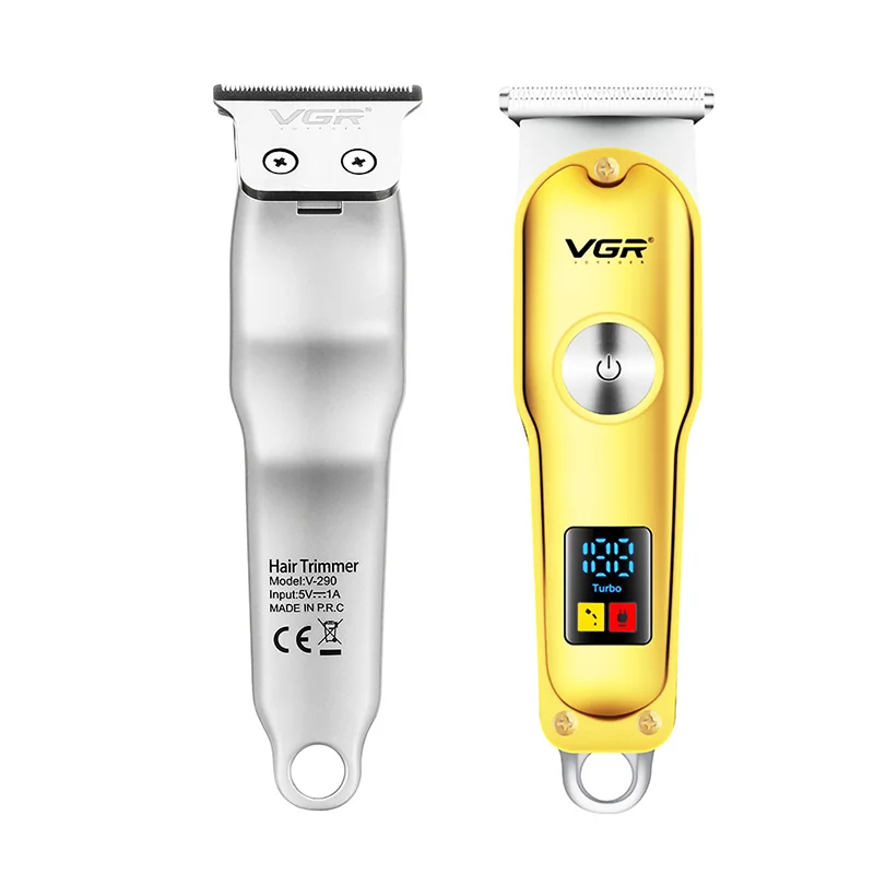 VGR V-290 Hair Trimmer Professional Beard Trimmer Rechargeable Hair Cutting Machine Cordless Mini T-Blade Zero Cutting Machine