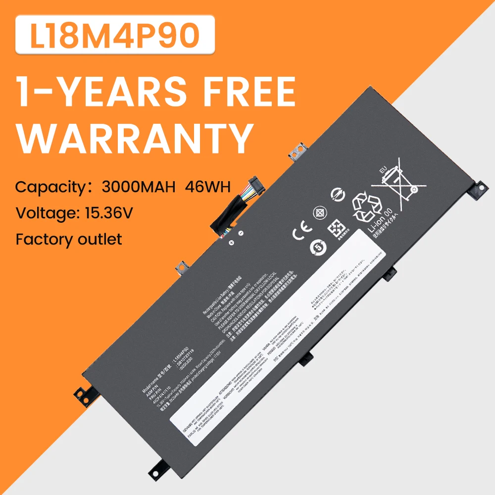 L18M4P90 Laptop Battery For Lenovo ThinkPad L13 Yoga (2019),ThinkPad L13 Yoga Gen 2 (2020),20R5,20R6,L18D4P90 L18C4P90