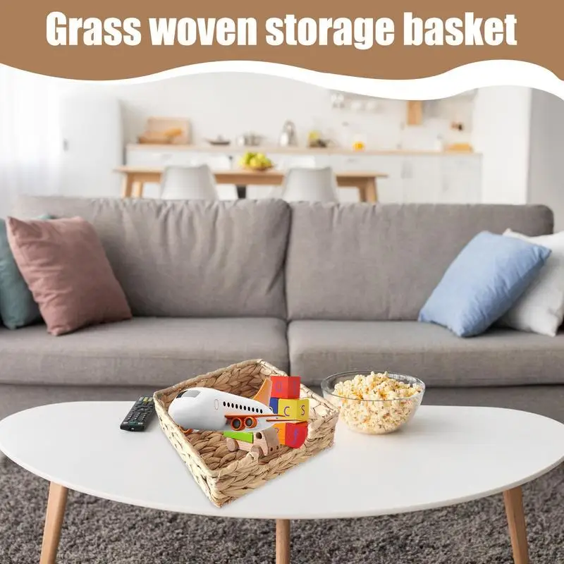 Woven Bread Basket Portable Woven Organizer Baskets for Home Kitchen Laundry Bakery Simple and Practical Versatile Restaurant Ba