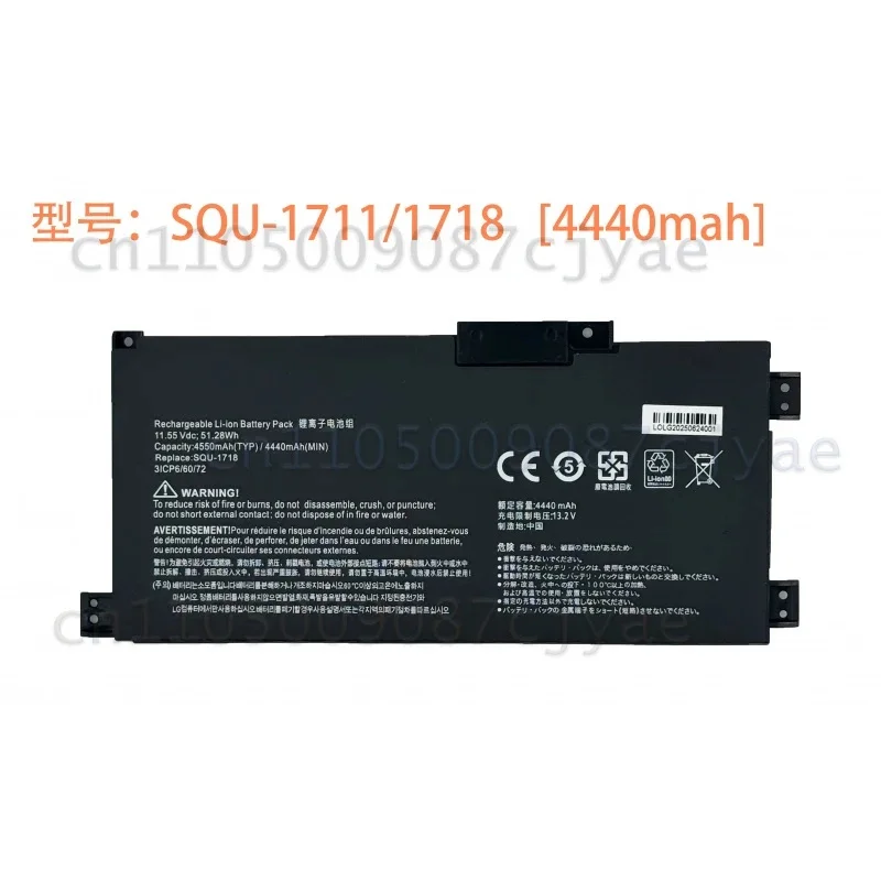 Long Lasting For Thunderobot 911Air Master Hasee S7 Laptop Replacement Battery SQU-1711 SQU-1718 4440mAh