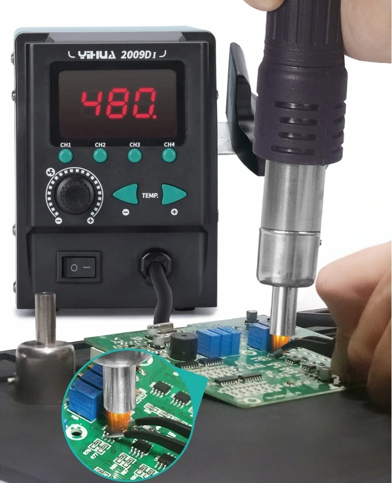 

Professional 2009D-I Hot Air Rework Station 700W BGA Soldering Desoldering Equipment for Electronics Repair