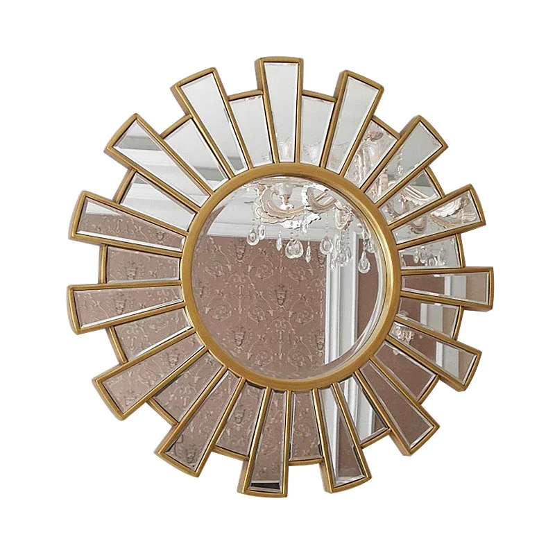 

European American restaurant fireplace decoration mirror, glass round mirror, sunglasses, bathroom mirror, bathroom wall mounted