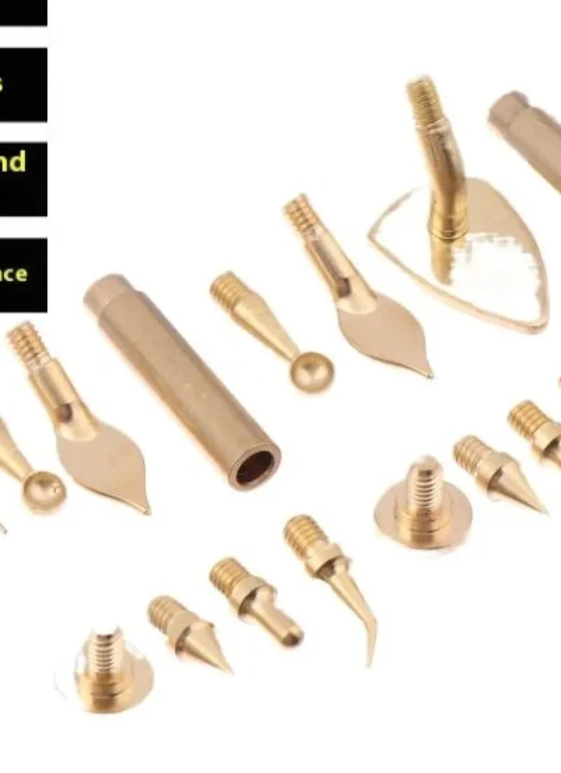 7/9/10Pcs Heat Insert Nut Iron Tip M2 M3 M4 M5 M6 M8 Brass Thread Embedded Kit Tool For Plastic 3D Printer Soldering Iron