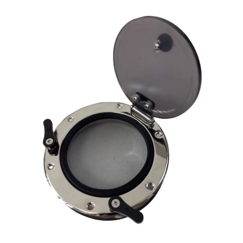 

Stainless Steel Round Porthole With Mosquito Screen Opening Marine Boat Window Yacht Hatch Three Sizes