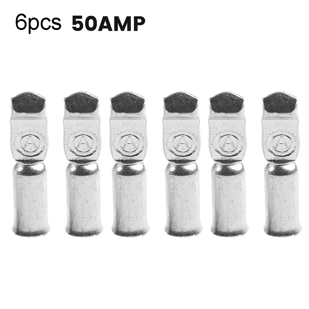 

6pcs Terminal Connector For Anderson Plug Contacts Pins Lugs Terminals 50A 6-12AWG 120A 2-6AWG Cable Termination Terminal Connec