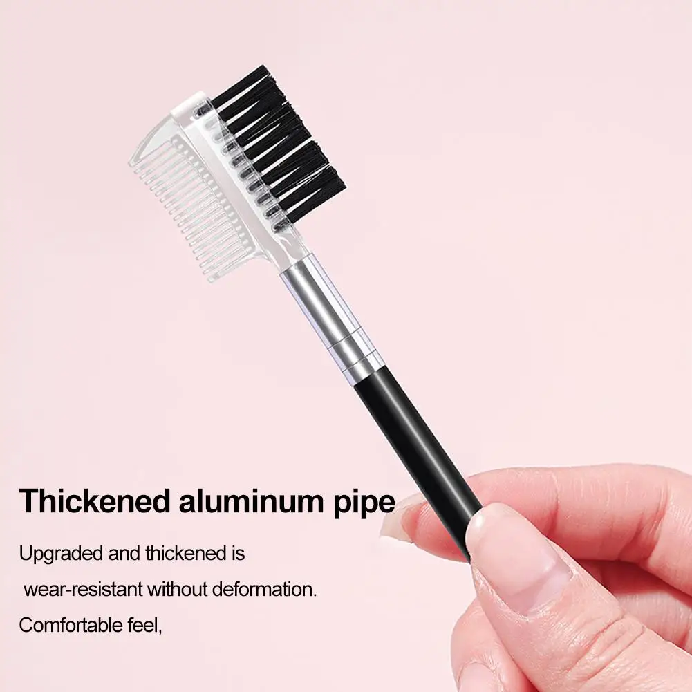Dual-Headed Eyebrow Comb Makeup Brush Beauty Tool Professional Lash & Brow Comb, Dual-Sided Brush Creates Groomed Lashes & Brows
