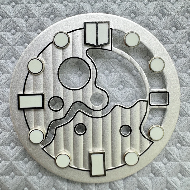 28.5mm No Logo Dial Hollow Out Design Green Luminous Dial New Diary Watch Dial for NH35/NH36/4R/7S Movement Modified Repair