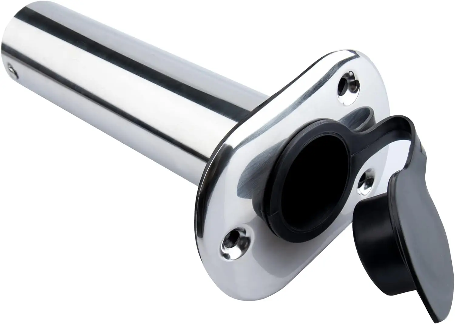 Stainless Steel Flush Mount Fishing Rod Holder, 90 Degree Rod Pod for Marine Boat, 2 Pcs