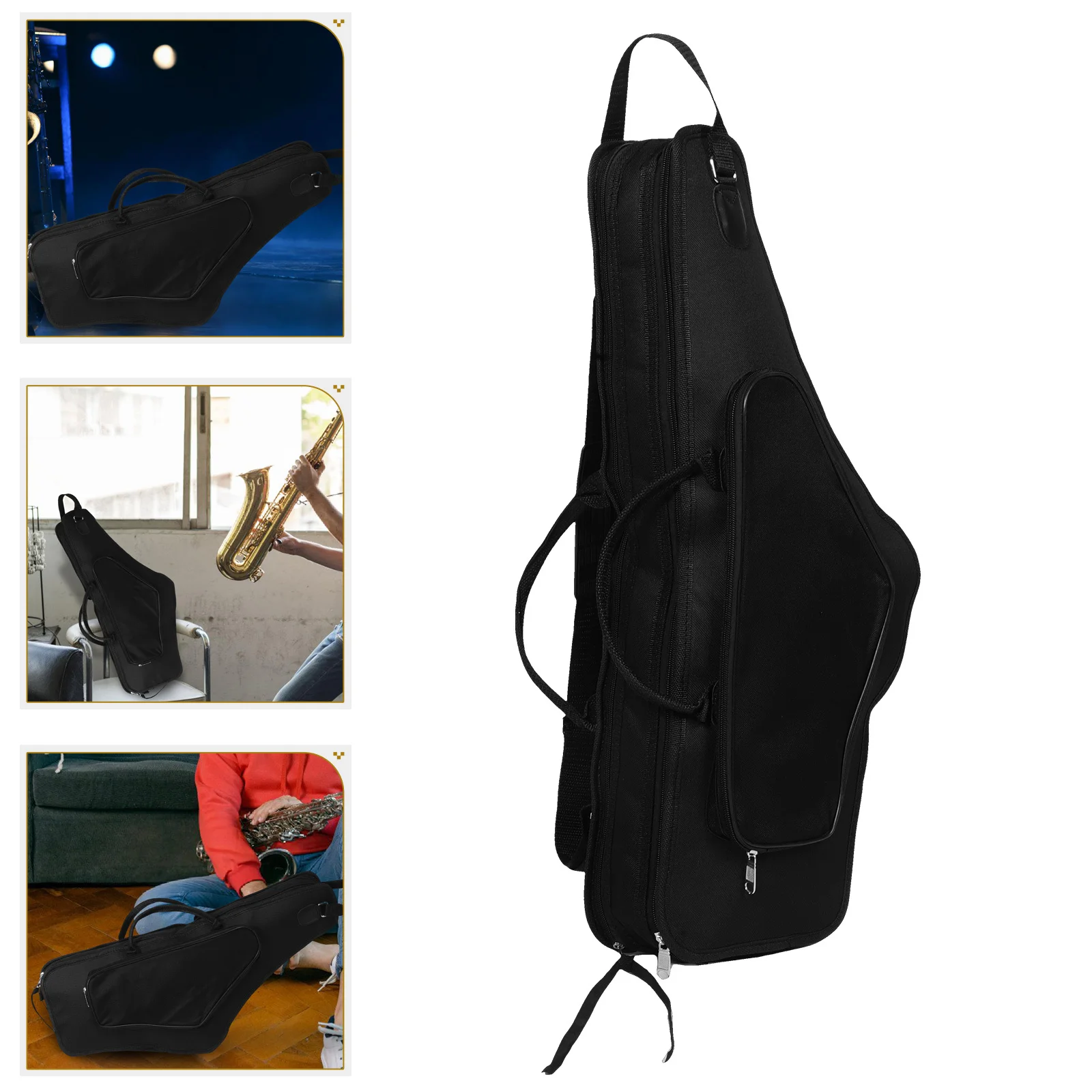 

Alto Saxophone Bag Lightweight Waterproof Shockproof Universal Fit Backpack Case for Musicians on The Go Accessories