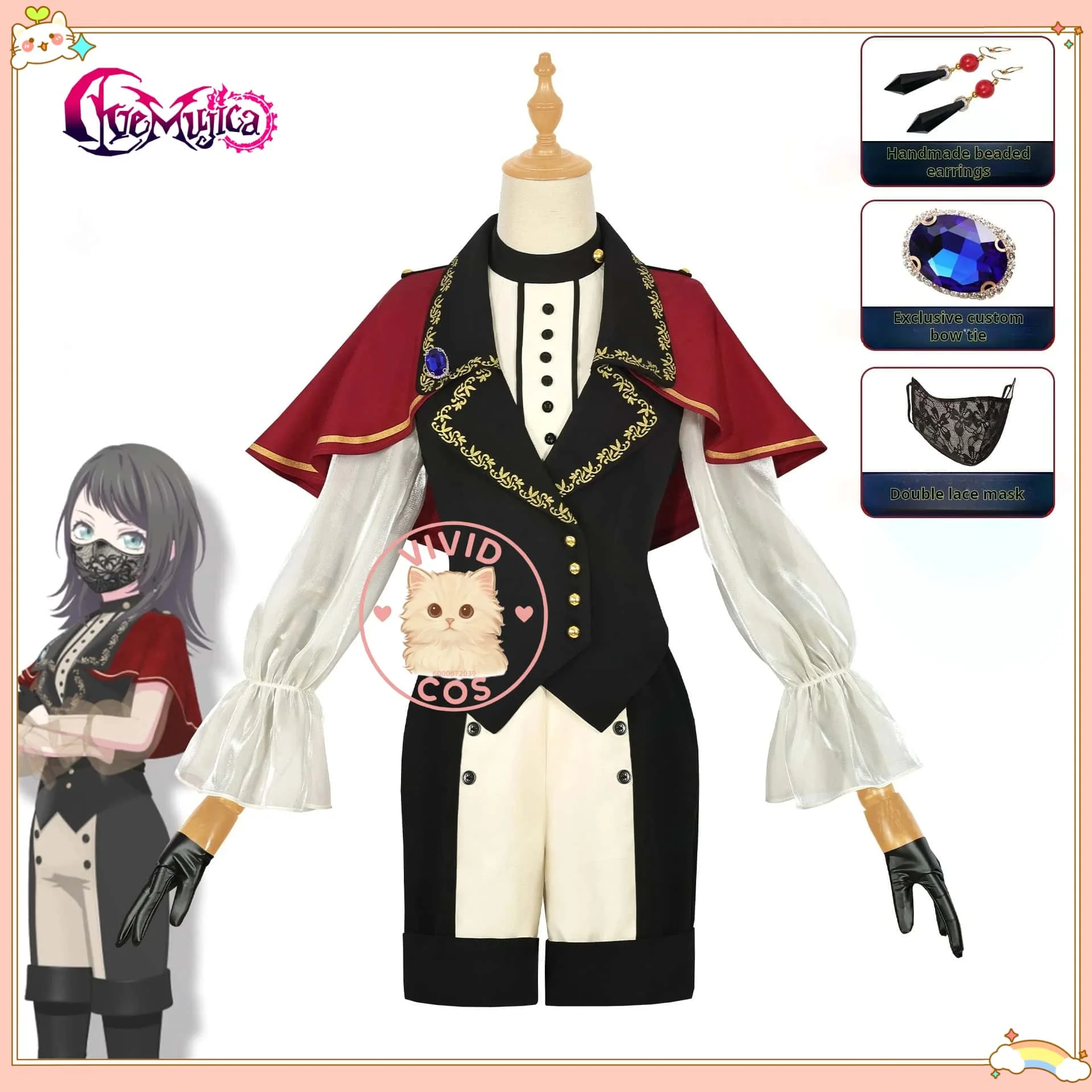 

BanG Dream! Ave Mujica Yahata Umiri Cosplay Hot Role Play Costume Timoris Anime Stage Uniform Dress for Women Comic Con Cos Suit