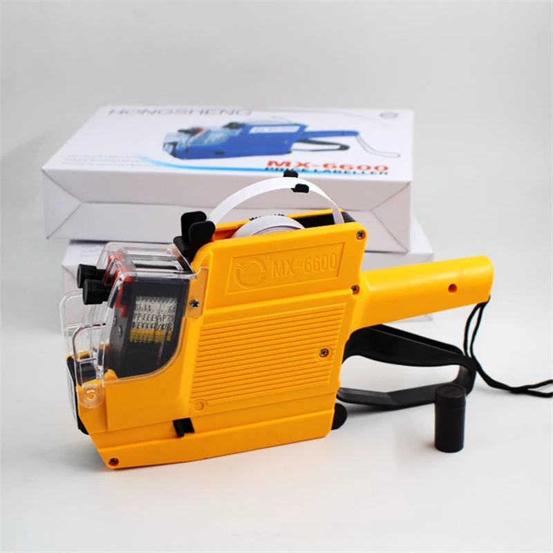 1PC MX-6600 10 Digit Two Line Labeler Price Label Gun Label 2 Line Suitable for Retail Stores Pricing Label Display Tool