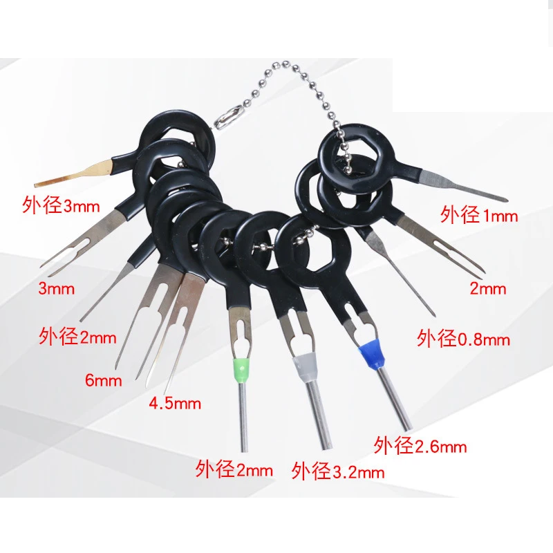 أداة إزالة طرف قابس السيارة ، سلك السيارة الكهربائي ، موصل تجعيد ، مجموعة مستخرج الدبابيس ، مفتاح ، 38 أو #4