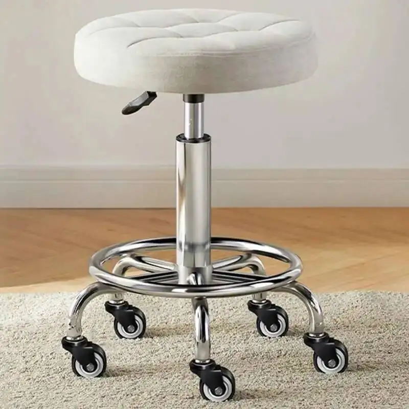 

Barber Chair Manicure Swivel Wheeled Hairdresser Lifting Recliner Barber Chair Pedicure on Wheels Sandalye 미용의자 Salon Furniture