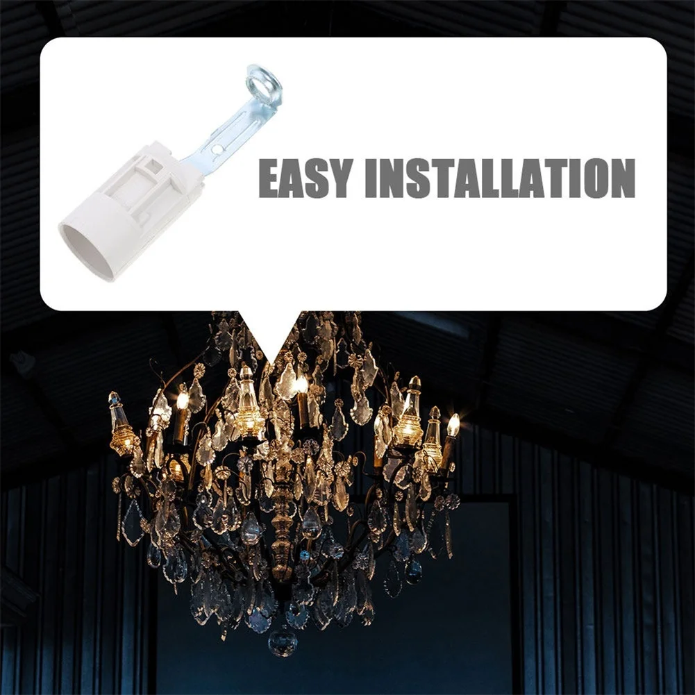 Ceiling Light Parts E14 Lamp Socket Plastic Construction Screw-in Design Dimmable Bulb Support DIY Lighting Projects