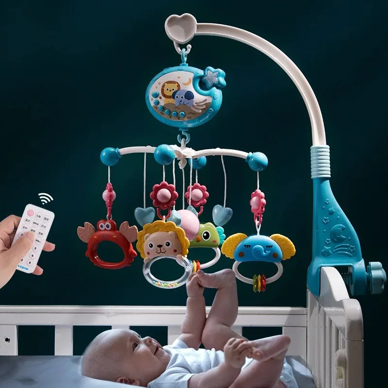 

Children's Toy Music Bed Bell Multi-Function Remote Projection Comfort Electric Rotary Bed Bell