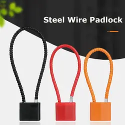 Anti-theft Steel Wire Padlock Dormitory Cabinet Luggage Lock with Keys Helmet Lock Adjustable Protection Security Safely Lock