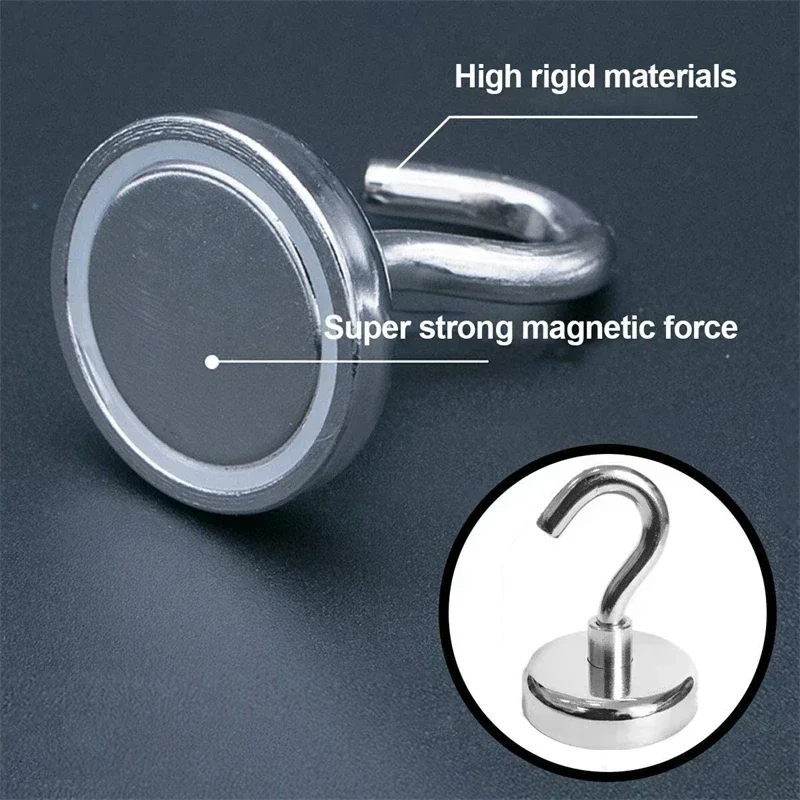 5PCS Powerful Magnetic Hooks Multi-Purpose Storage Hooks Home Kitchen Bar Storage Key Storage Bathroom Accessories