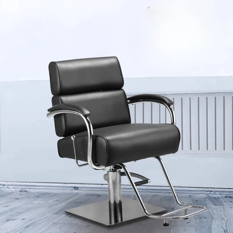 

Haircut, hairdressing, hair cutting chair, the backrest is down, the hair salon chair can be pulled out.