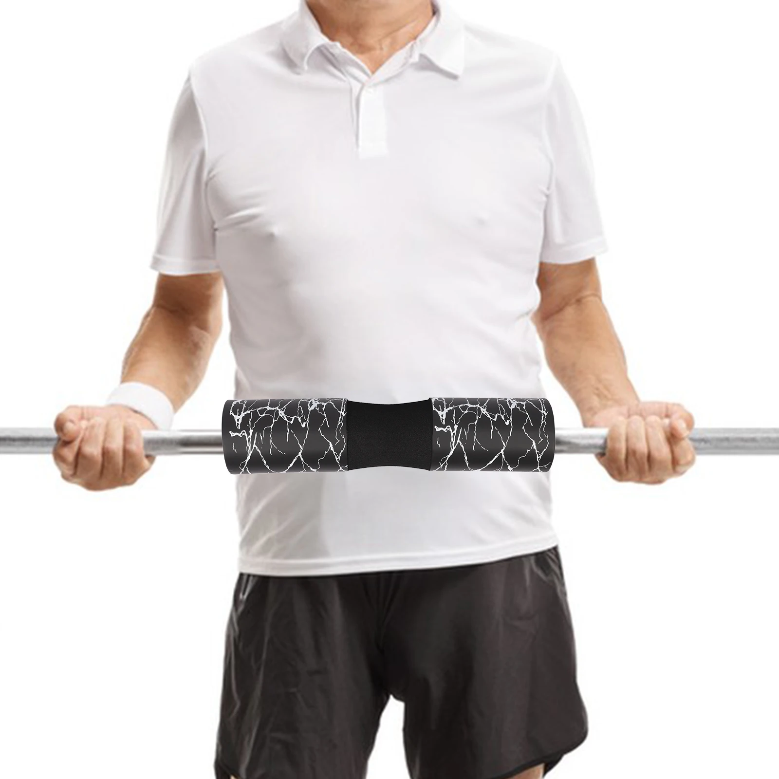 وسادة الحديد المحمولة وسادة الرقبة الإسفنجية خفيفة الوزن حامي الكتف للقرفصاء الورك التوجه اللياقة البدنية غطاء الحديد