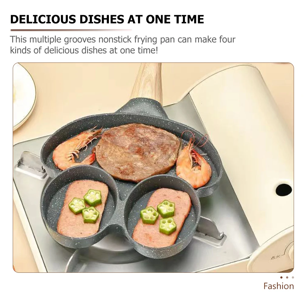 

Non-Stick Frying Pan Multi-Function Egg Cookware Safe Handle Kitchen Pan Maker Daily Use Cookware