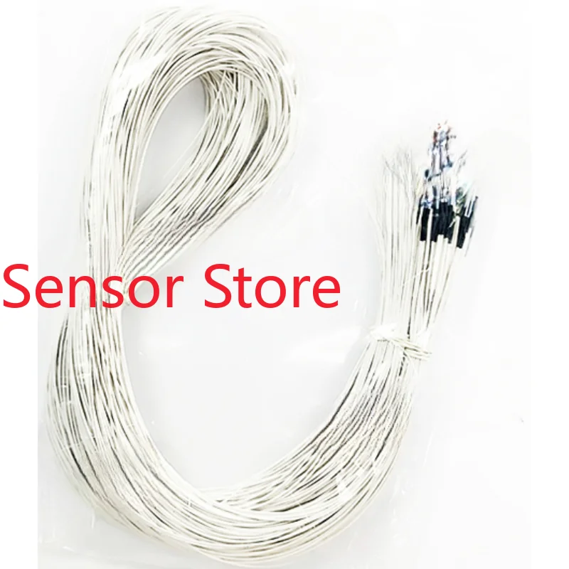 5PCS Single-ended Glass Sealed Thermistor Temperature Sensor 3D Printer 100K 1% 3950 200 Degrees Resistant