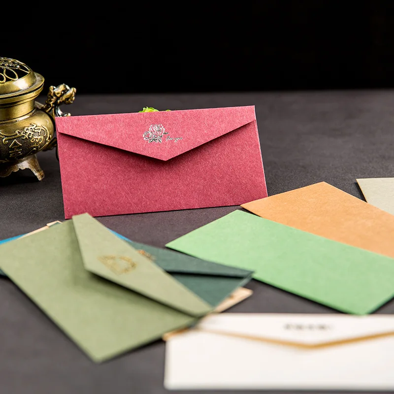 50pcs/lot Gilding Envelopes Bag Wedding Small Business Supplies Stationery DIY Postcard 150g Paper Invitations Storage Packaging