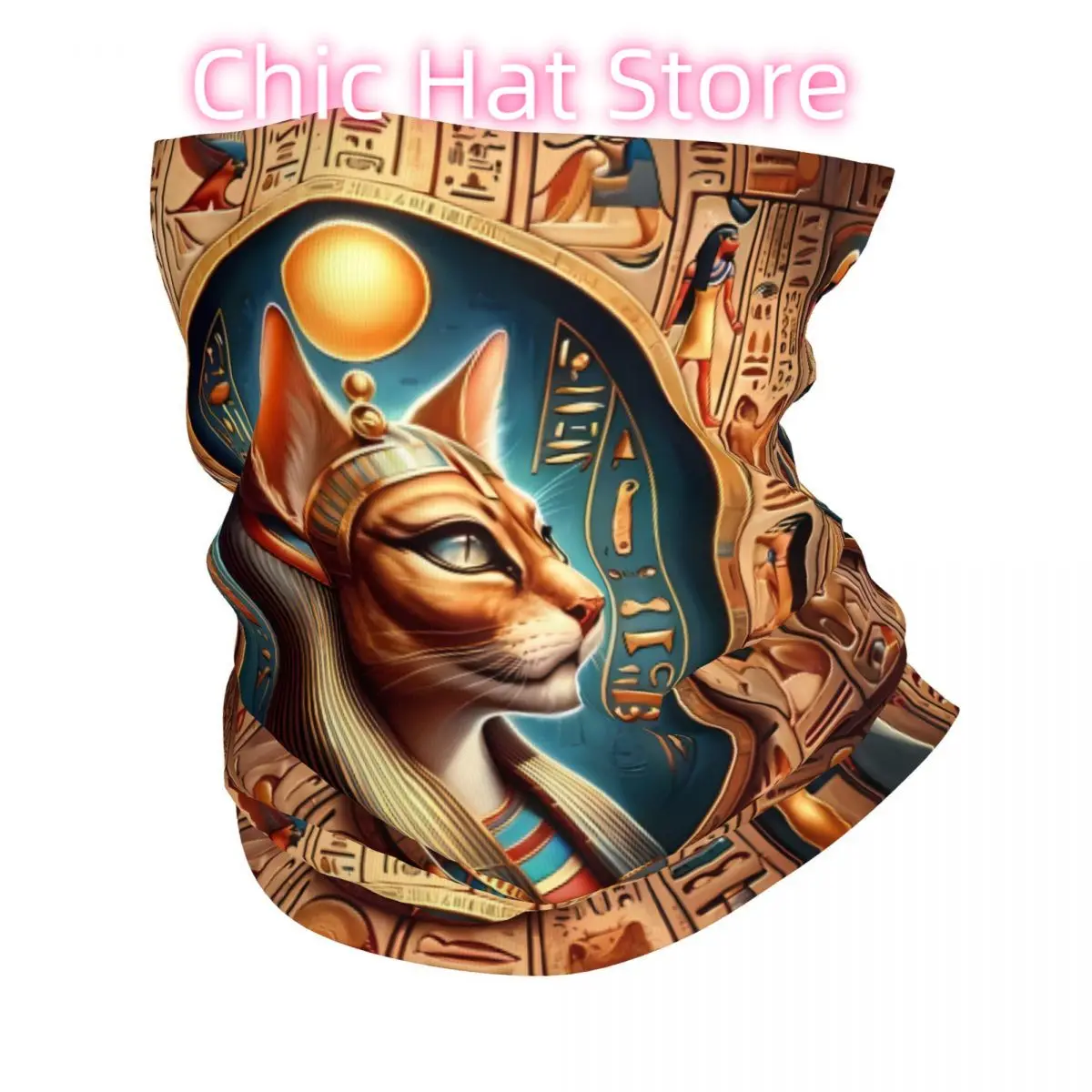 مصر القديمة الفن وشاح منديل الرقبة قناع الوجه البوليستر #1