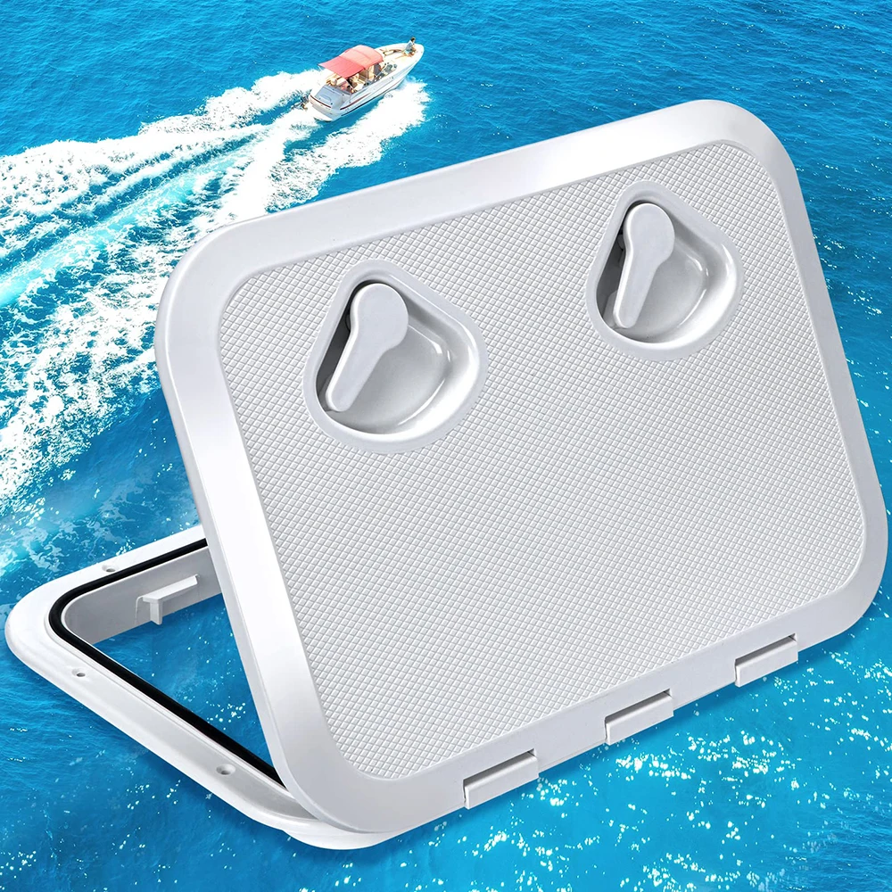 

Deck Access Hatch 17.3“×12.4 Rectangle Boat Hatch & Lid,Boat Deck Hatch Lids Marine Hatch with Non Slip Surface Boat Accessories