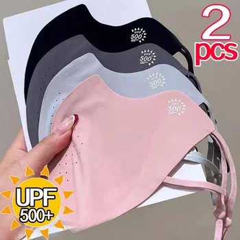Masque de Protection UV d'été pour femmes, soie glacée fraîc...