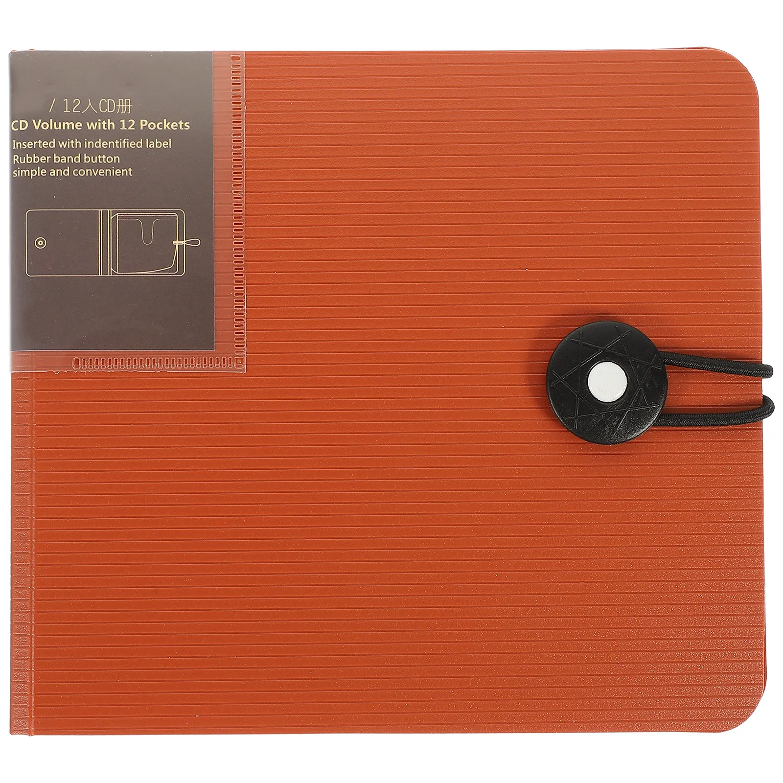 12 Slot Cd Dvd Storage Binder Lightweight Travel-Friendly Disc Pouch with Buckle Closure Scratch Protection Cd Organizer Case