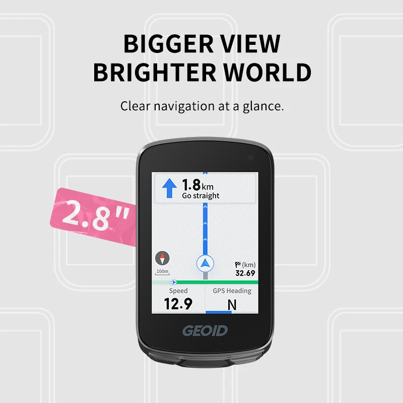 2.8Inch Color Screen GEOID CC700 GPS Bike Computer Route Navigation Bicycle Speedometer BLE WIFI ANT Waterproof Cycling Odometer