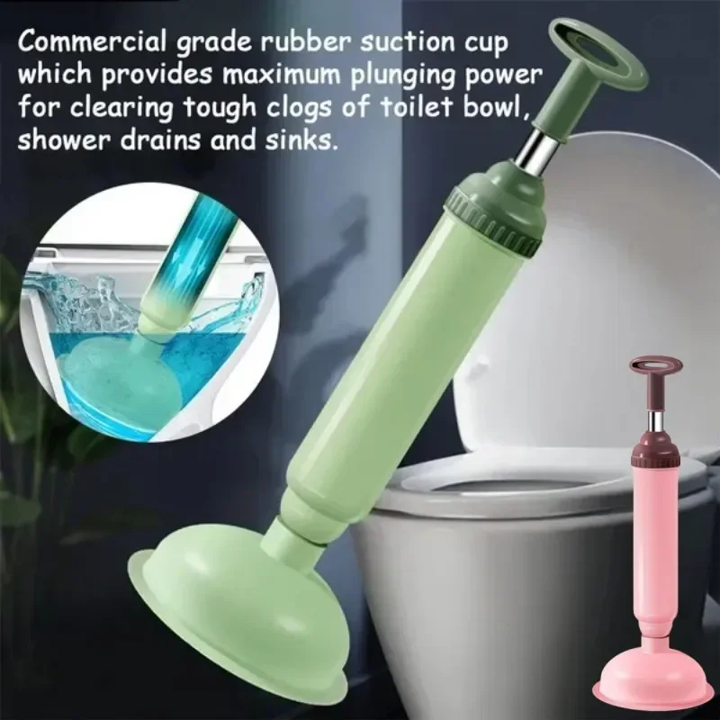 PVC Toilet Pipe Plunger Vacuum Suction Cups Multifunction High Pressure Pump Anti Clogging Bathroom Kitchen Sink Clean Supplies