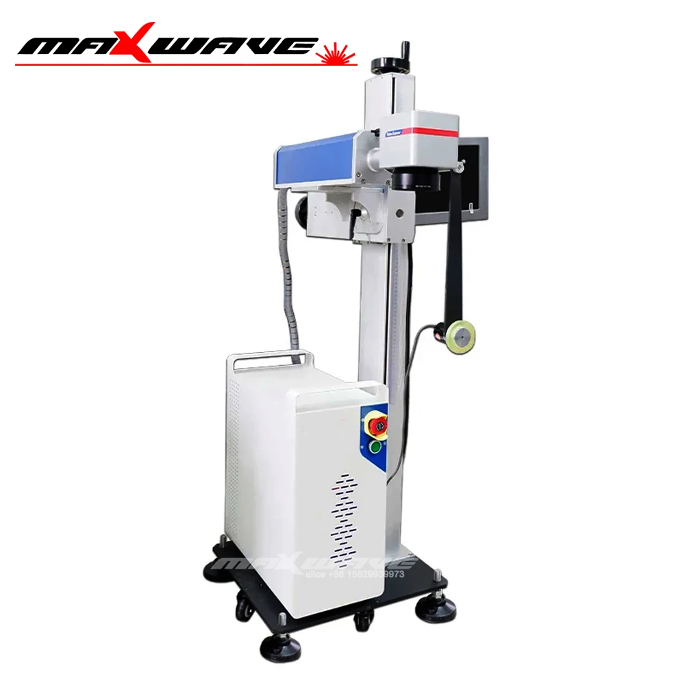 High Quality Flying Fiber Laser Marking Machine 30W 40W Marker Bulbs Pen Metal