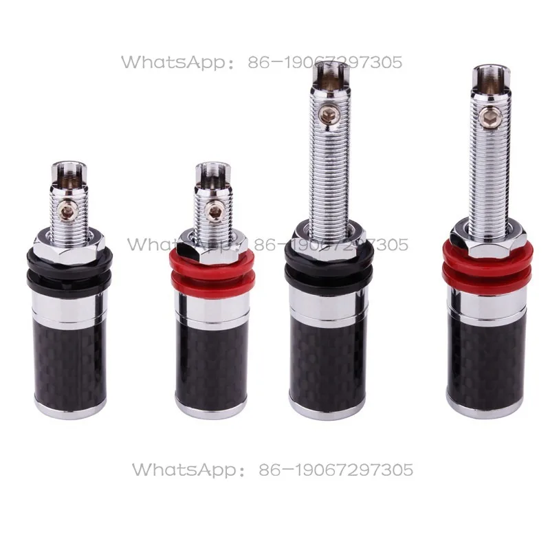 Carbon Fiber Pure Copper Rhodium Plated Power Amplifier Speaker Terminal Block HIFI Fever Solder-free