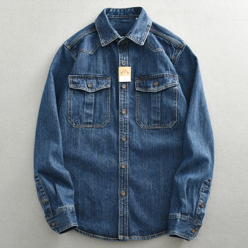 Hochleistungs-Jeans hemd für Jungen mit lockerer Passform und langen Ärmeln – Detail 5