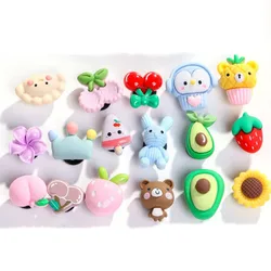 10pcs/set randond PVC Shoe Charms Decoration Buckle carton chocolate ice cream fruit acrylic M DIY combiation for clog sandals