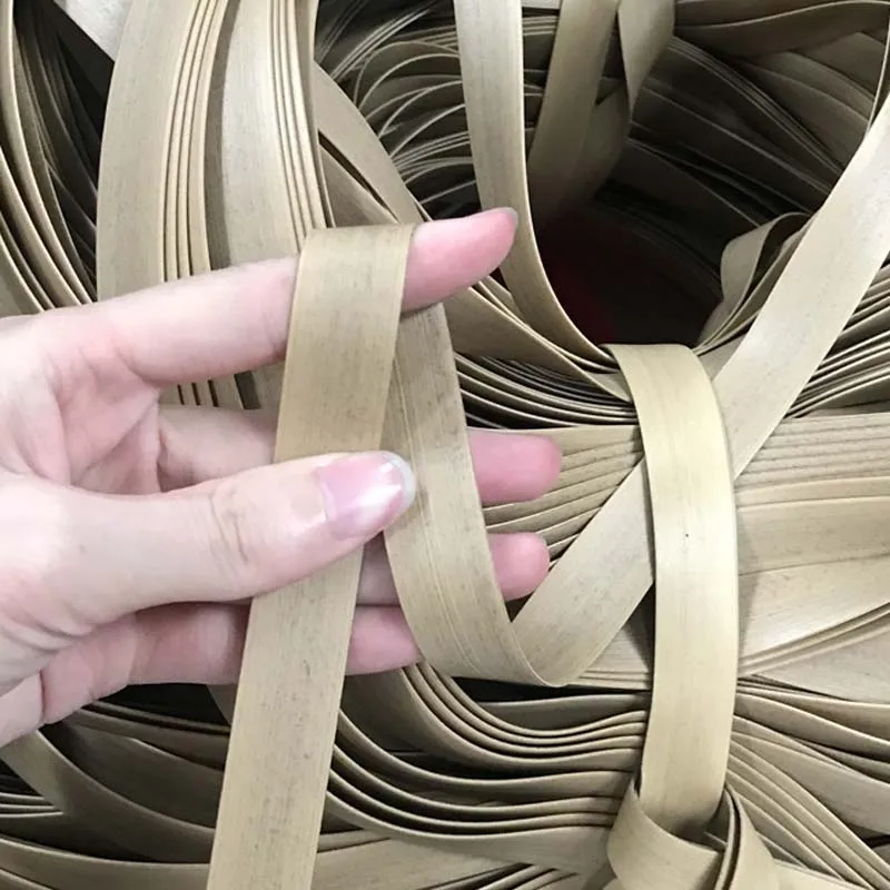 17mm Width 10M PE Imitation Flat Rattan Handmade Weaving Bird Nest Chair Outdoor Furniture Plastic Rope Background Wall Decor