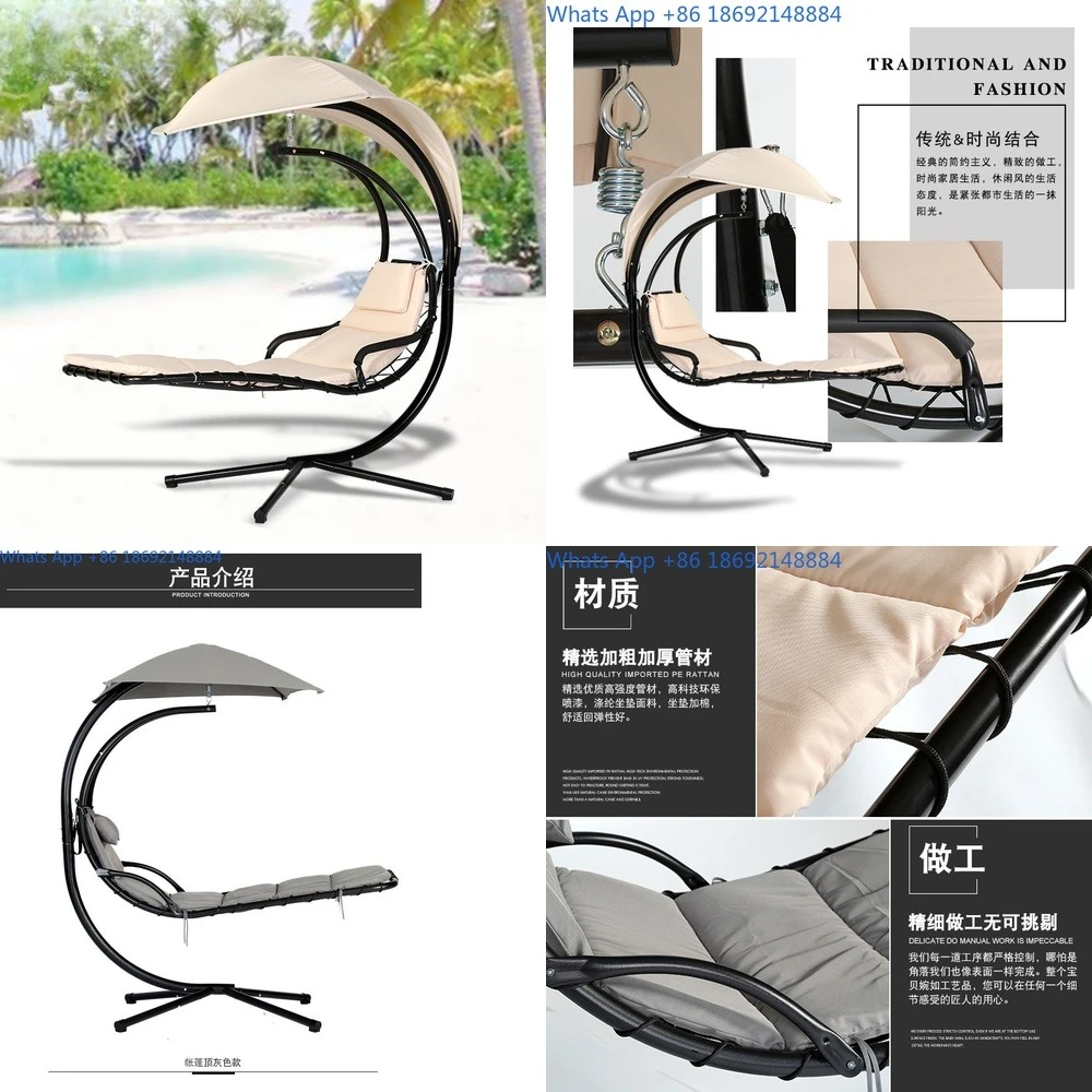

Outdoor Metal Swing Chair for Adults Double Hanging Hammock for Patio Garden Relaxation Seating
