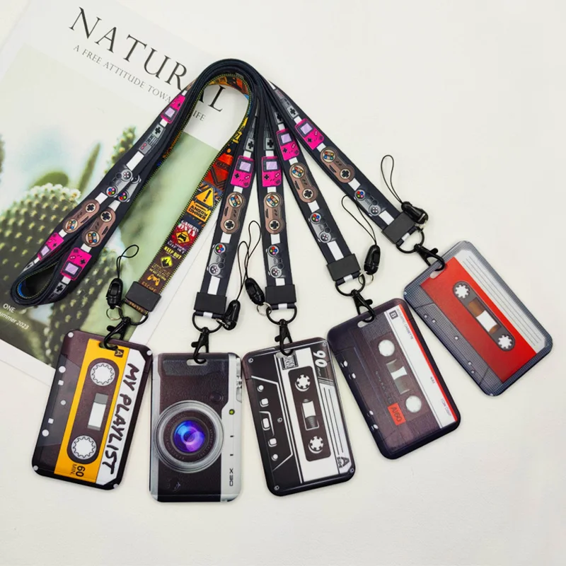 Creative Camera Tape Lanyard Card Holder Neck Strap ID Key Badge Holder DIY Hanging Rope Case