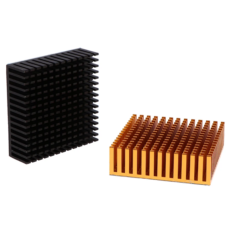 Panel Heatsink Aluminium Pendingin CPU Power IC Chip Radiator 50*50*15MM Heatsink Slotting untuk Chip Elektronik