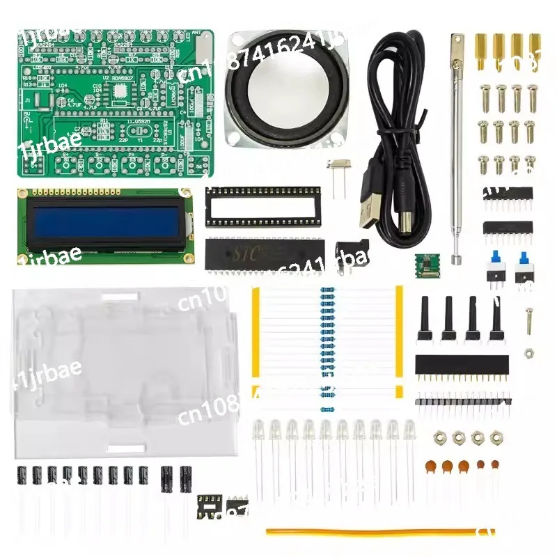 DIY FM digital radio Kit TJ-56-634 with level indication single-chip microcomputer RDA5807