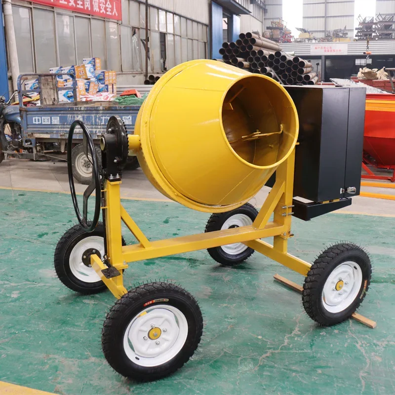 Gold Seller Factory Direct Sale Mini Portable 700L Concrete Mixer Construction Cement Mixer with Pump Motor Engine Core