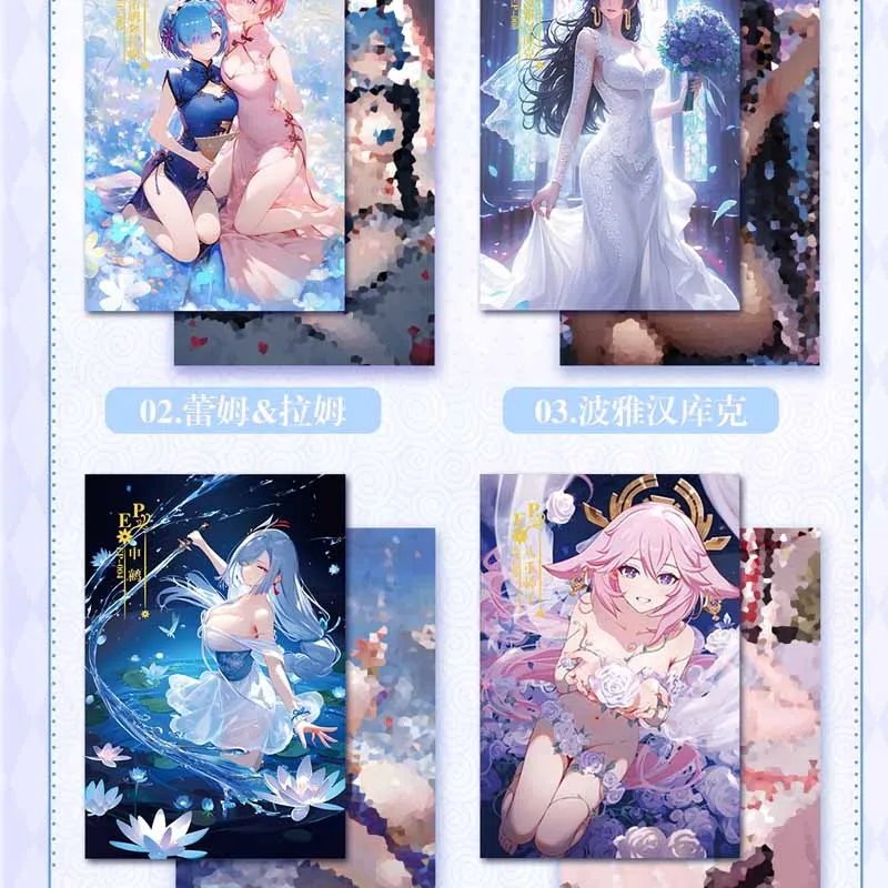 Wholesale Goddess Story Collection Card Yika Floating Light Phantom Wave4 A5 Epoxy Pr Refractive Glass Window Anime Trading Card