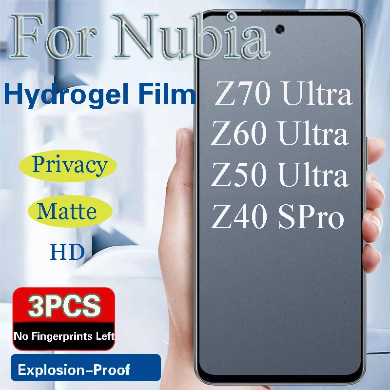 Z70Ultra Matte Hydrogel Film For Nubia Z60Ultra Z50Pro Privacy Screen Protector Z40SPro Soft Anti Peeping Z50Ultra HD Blue Light