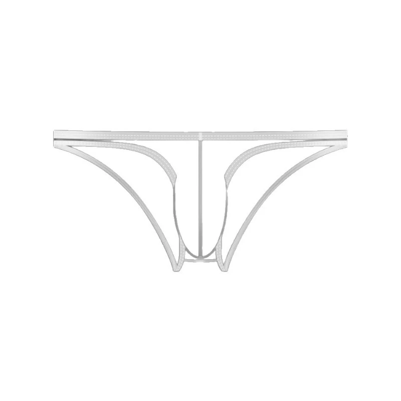 Men's Mesh Underwear Sexy Perspective Ultra-Thin Briefs Breathable Low Waist Pouch Transparent Seamless Invisible Underpants