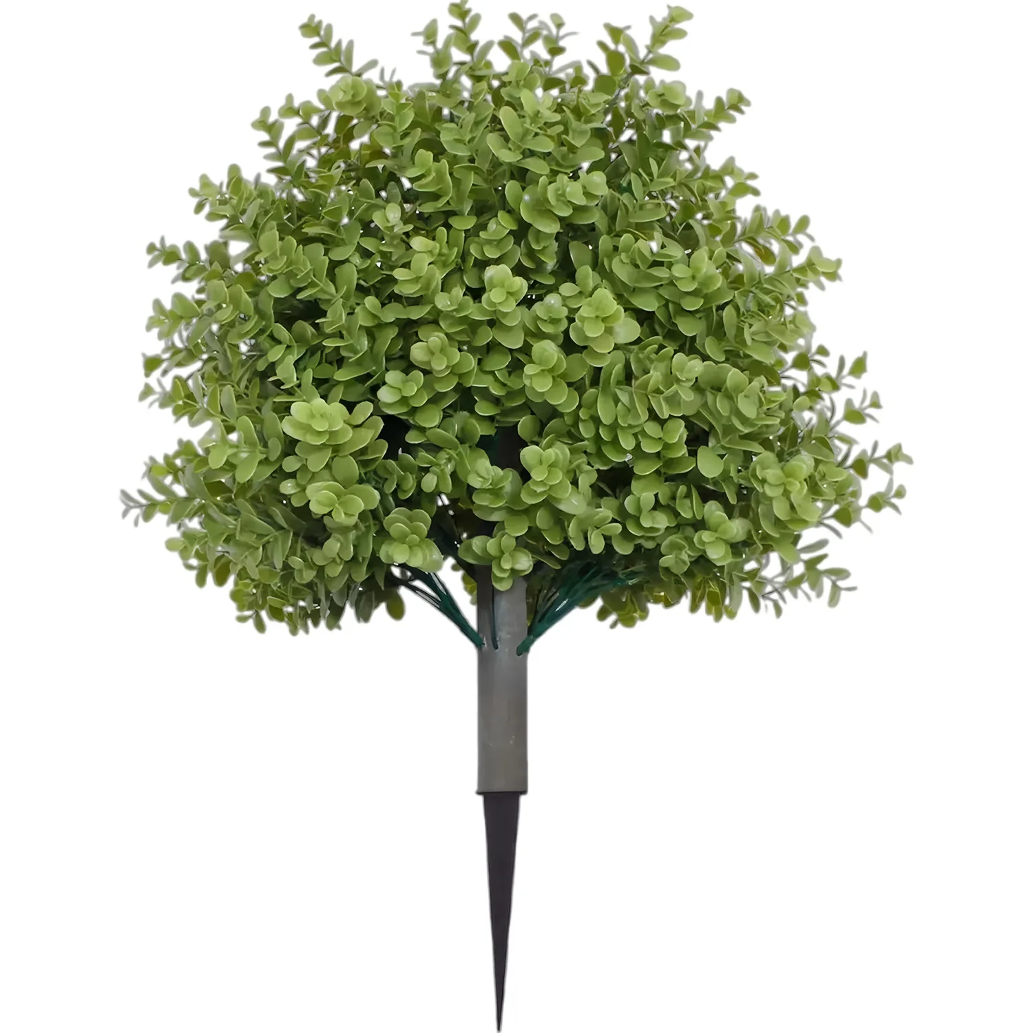 

2Pcs/1pc Artificial Boxwood Topiary Ball Tree with Stake UV Resistant Faux Greenery Shrubs Garden Eur US Ground Plug-in Ornament