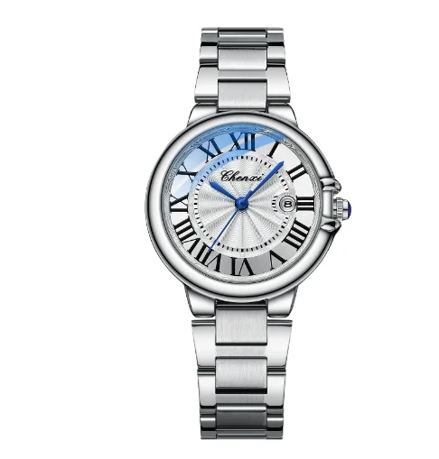 Reloj de cuarzo silencioso para hombre y mujer, pulsera electrónica con puntero, ideal para reuniones de trabajo y negocios